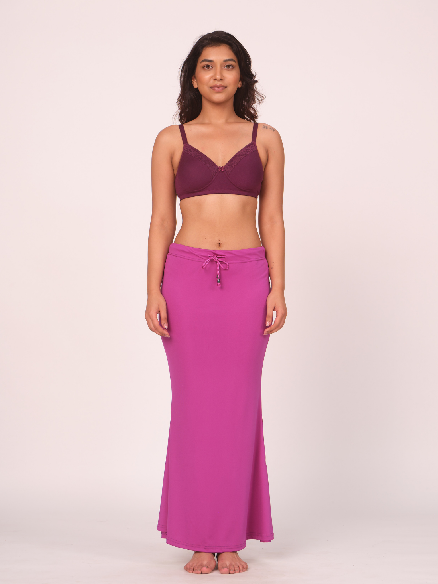 Munns & Mars Saree Shapewear Polyester Fish Cut - Mulberry