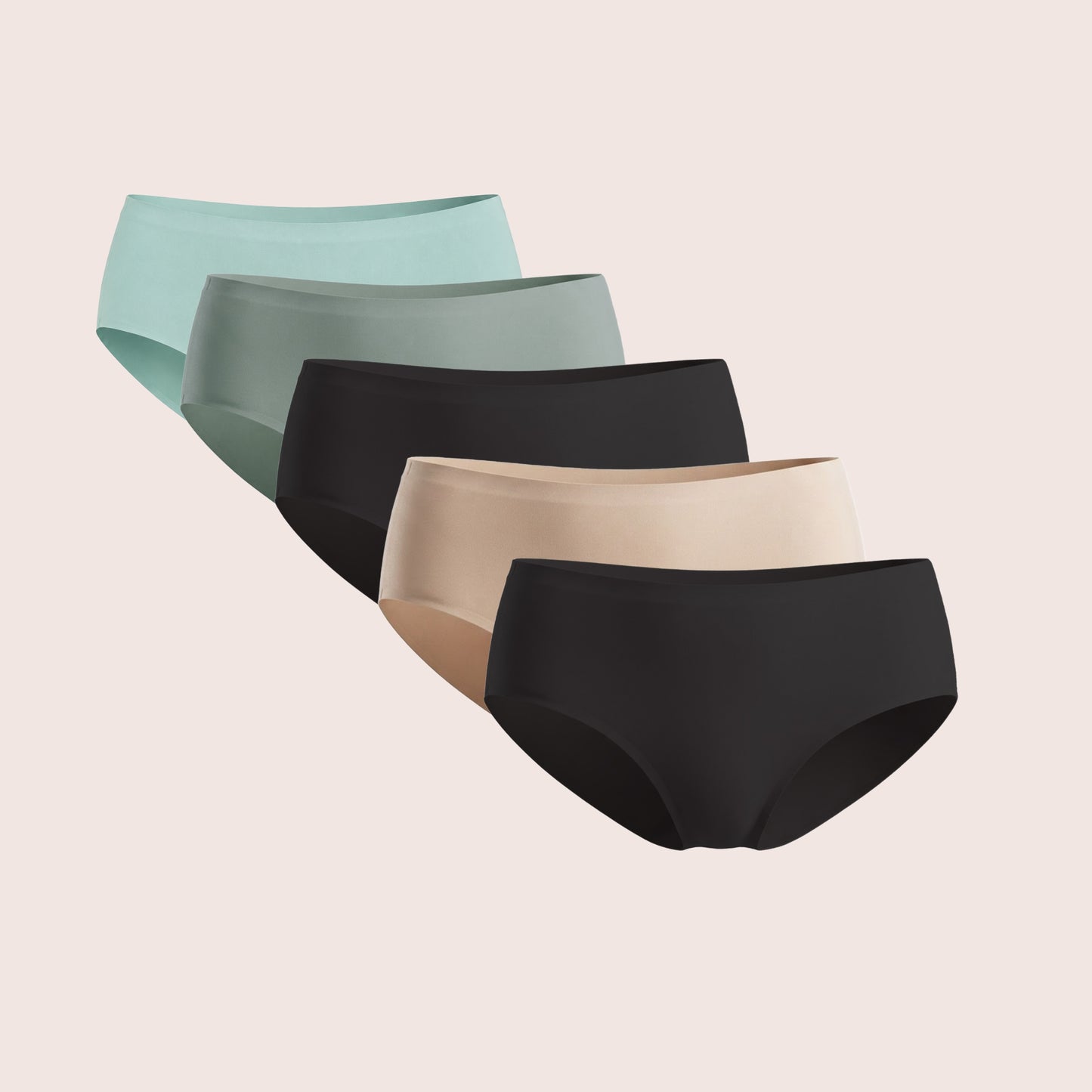 Munns & Mars Womens Seamless Bonded Hipster Panty- Pack of 5