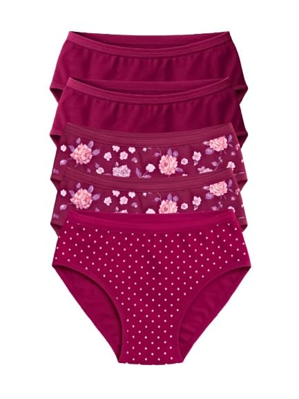 Mid Waist Cotton Hipster Panties (Pack of 5)