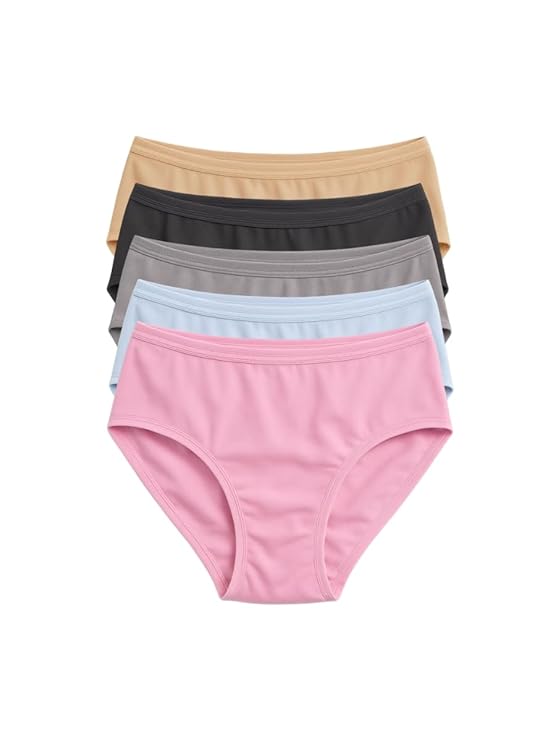 Women’s Cotton Hipster Panties – Mid Waist ( pack of 5 )