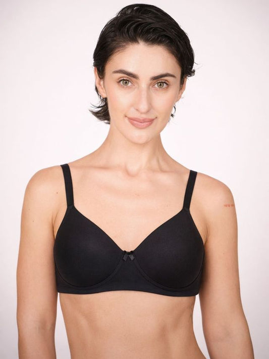 Munns & Mars Womens Cotton Lightly Padded Plain T-Shirt Bra