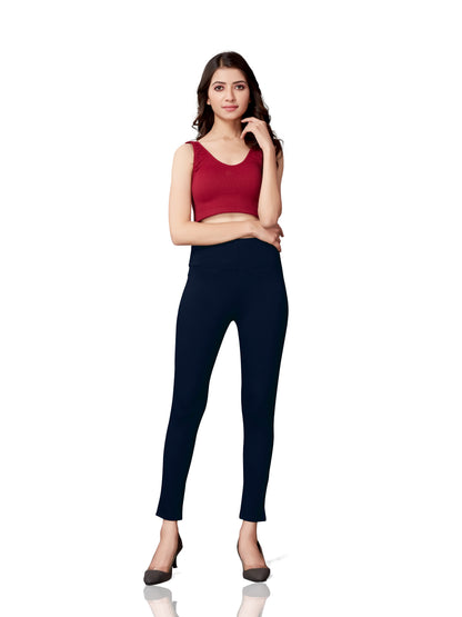 High Rise All Day Cotton Lycra Pant