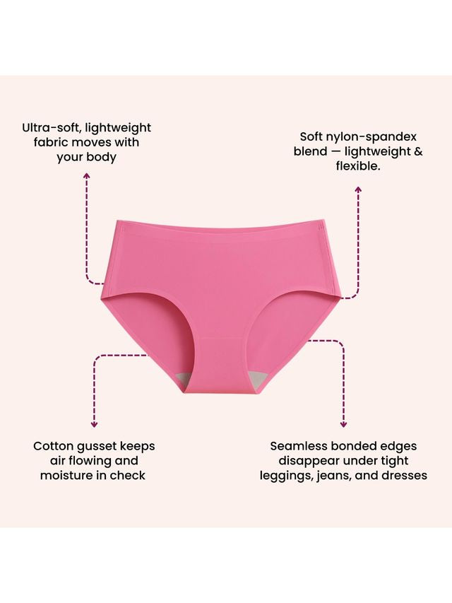 Munns & Mars Womens  Seamless Bonded Hipster Panty