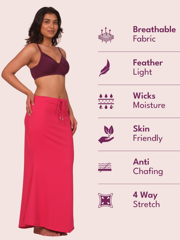 Munns & Mars Saree Shapewear Polyester Fish Cut - Strawberry