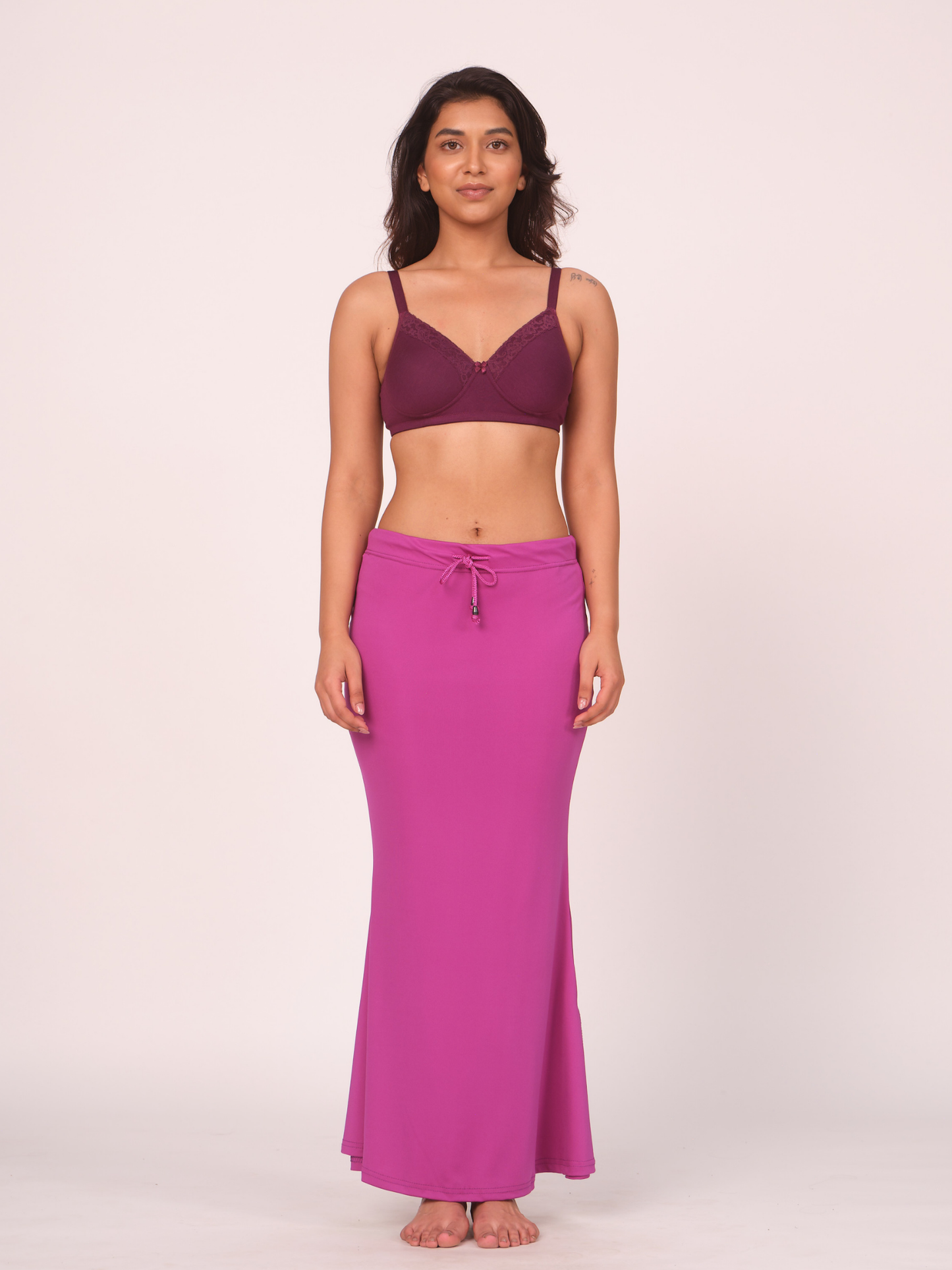 Munns & Mars Saree Shapewear Polyester Fish Cut - Mulberry