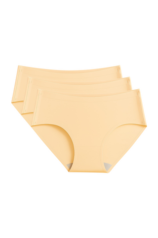 Seamless Bonded Hipster Panty - Beige, Beige & Beige