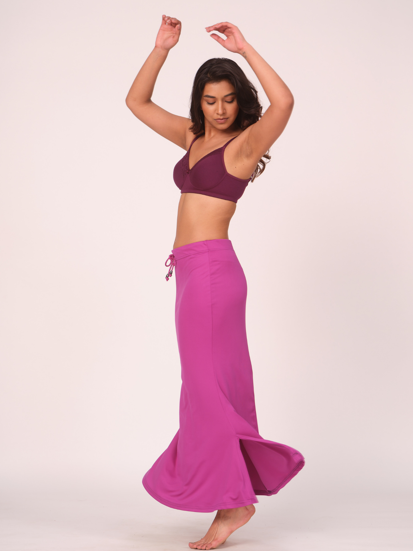 Munns & Mars Saree Shapewear Polyester Fish Cut - Mulberry