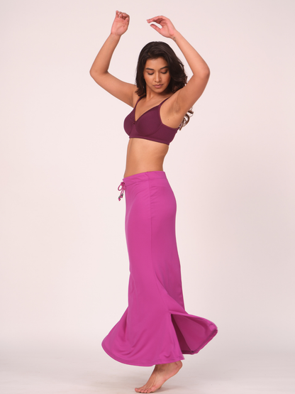Munns & Mars Saree Shapewear Polyester Fish Cut - Mulberry