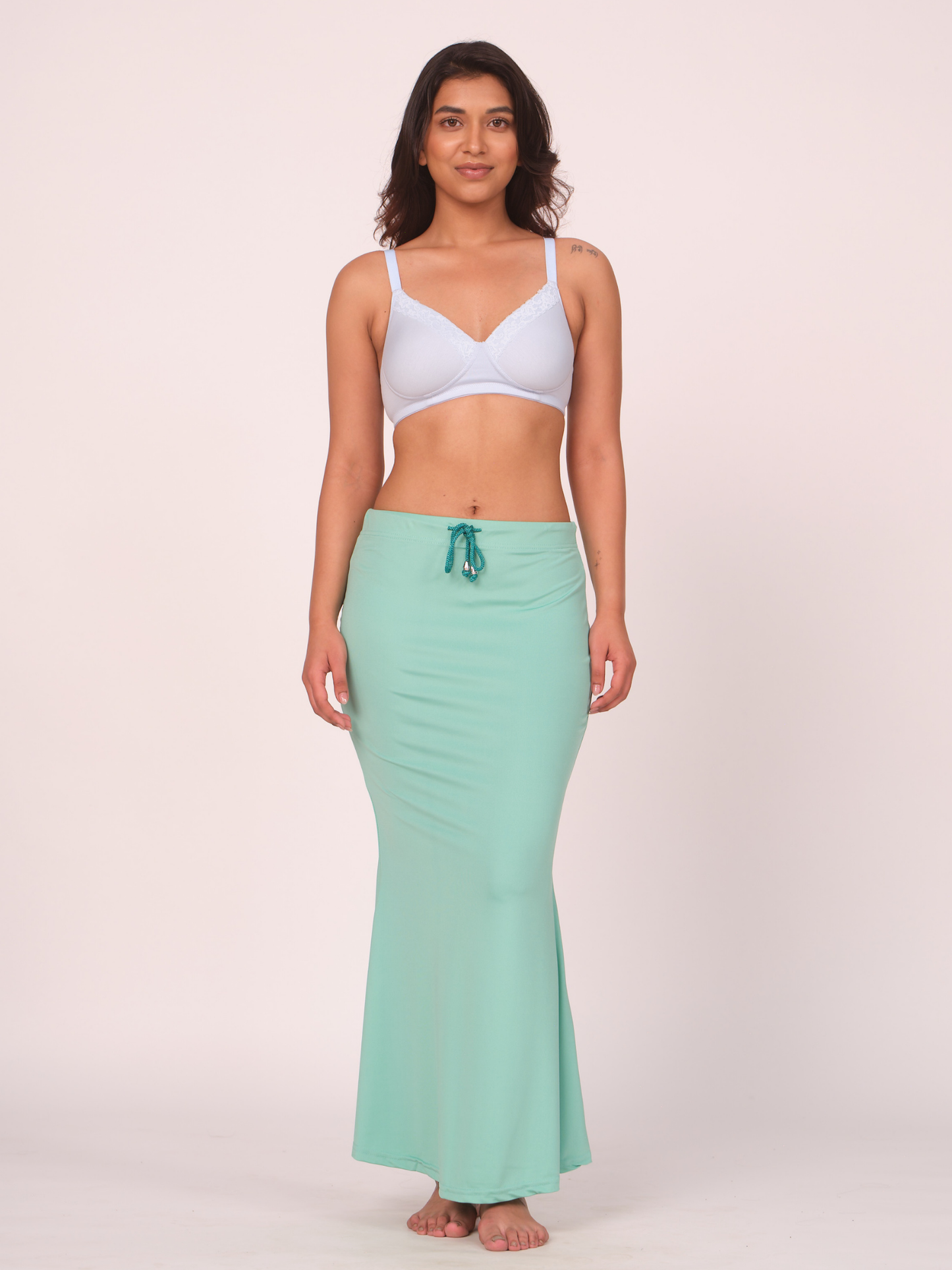 Munns & Mars Saree Shapewear Polyester Fish Cut - SeaGreen