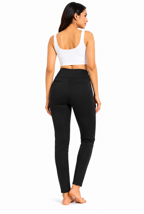 High Rise All Day Cotton Lycra Pant