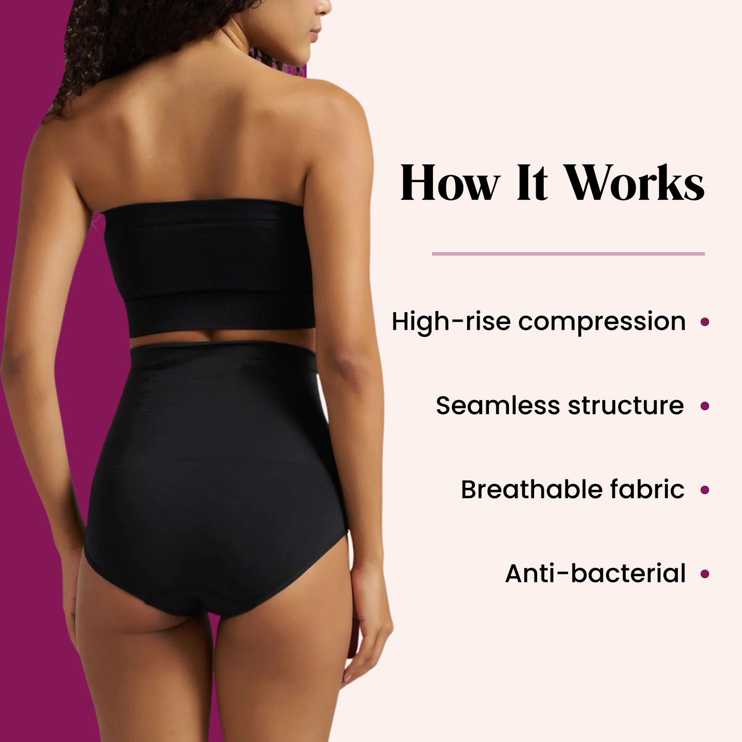 Munns & Mars Tummy Tucker Panty -  Black