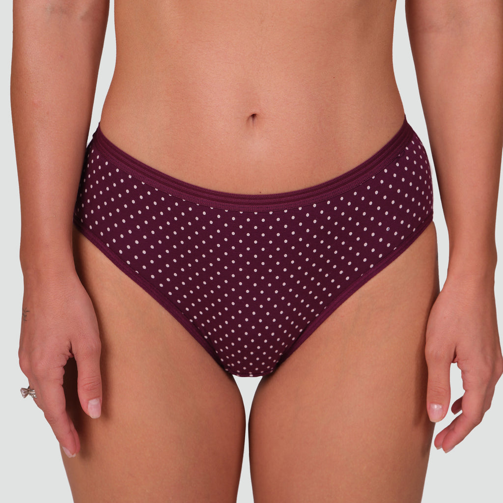 Munns & Mars Womens Cotton Printed Mid Waist Hipster Panty Pack of 3
