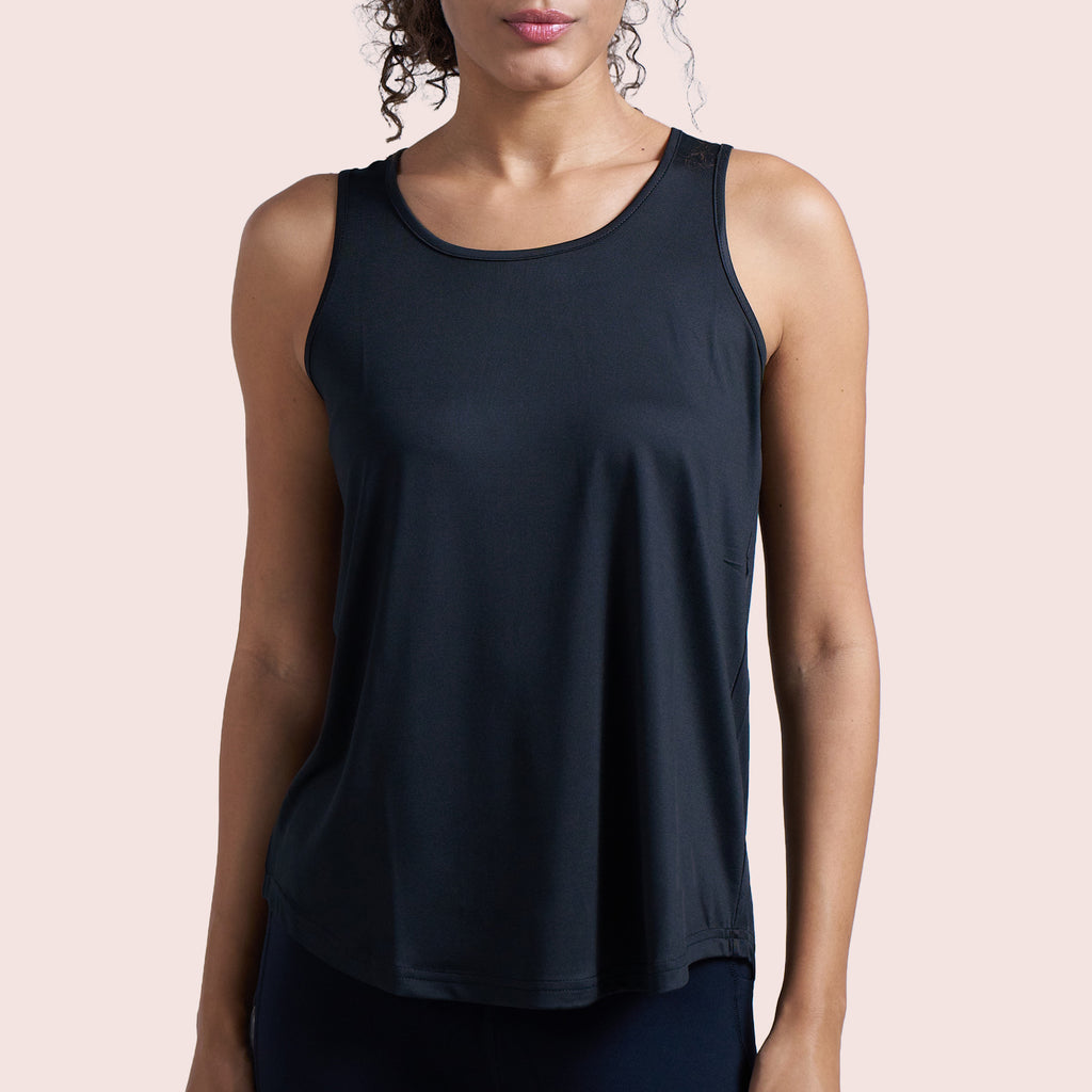 Munns & Mars Womens Activewear Boxpleated Tank Top for Women