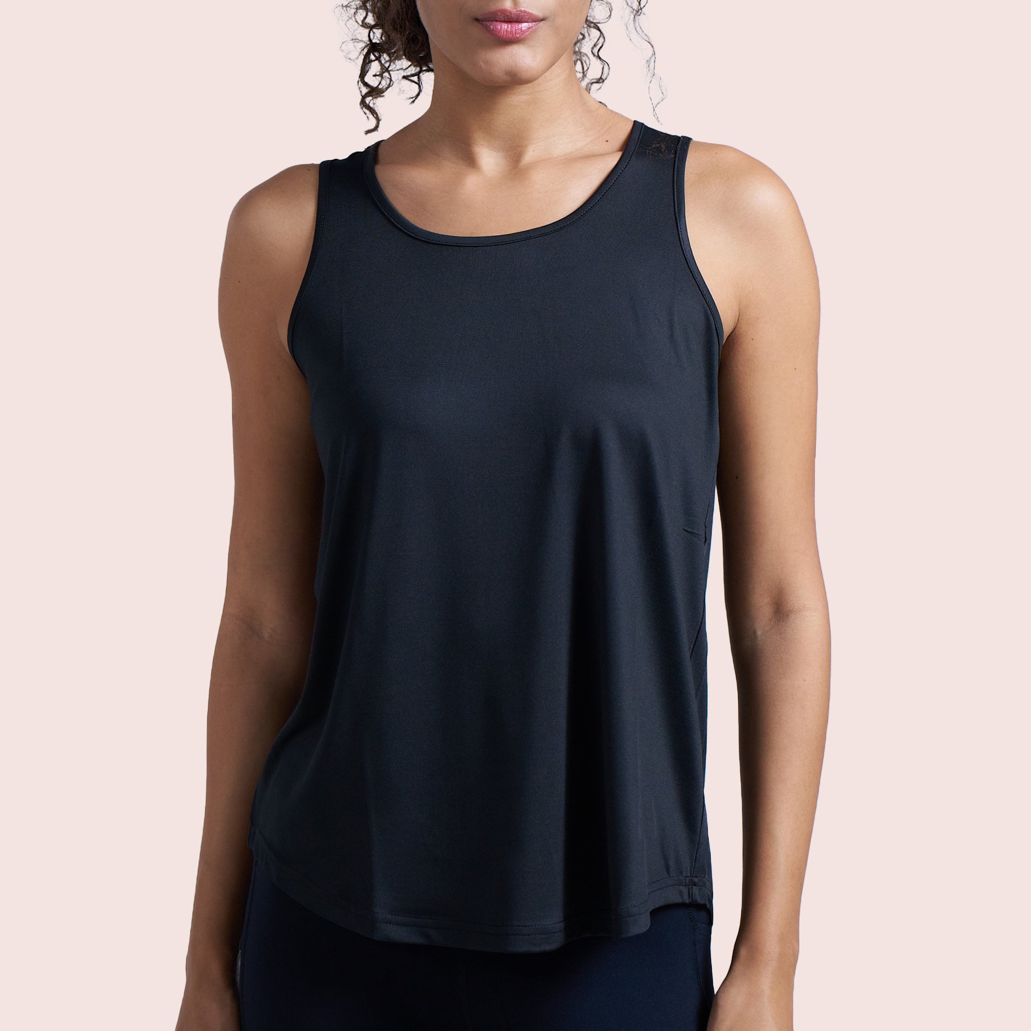 Munns & Mars Womens Activewear Boxpleated Tank Top for Women