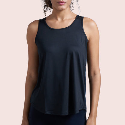 Munns & Mars Womens Activewear Boxpleated Tank Top for Women