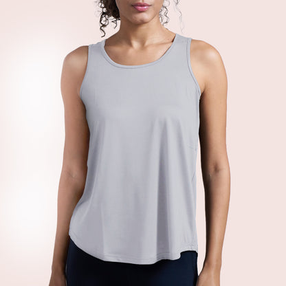 Munns & Mars Womens Activewear Boxpleated Tank Top for Women