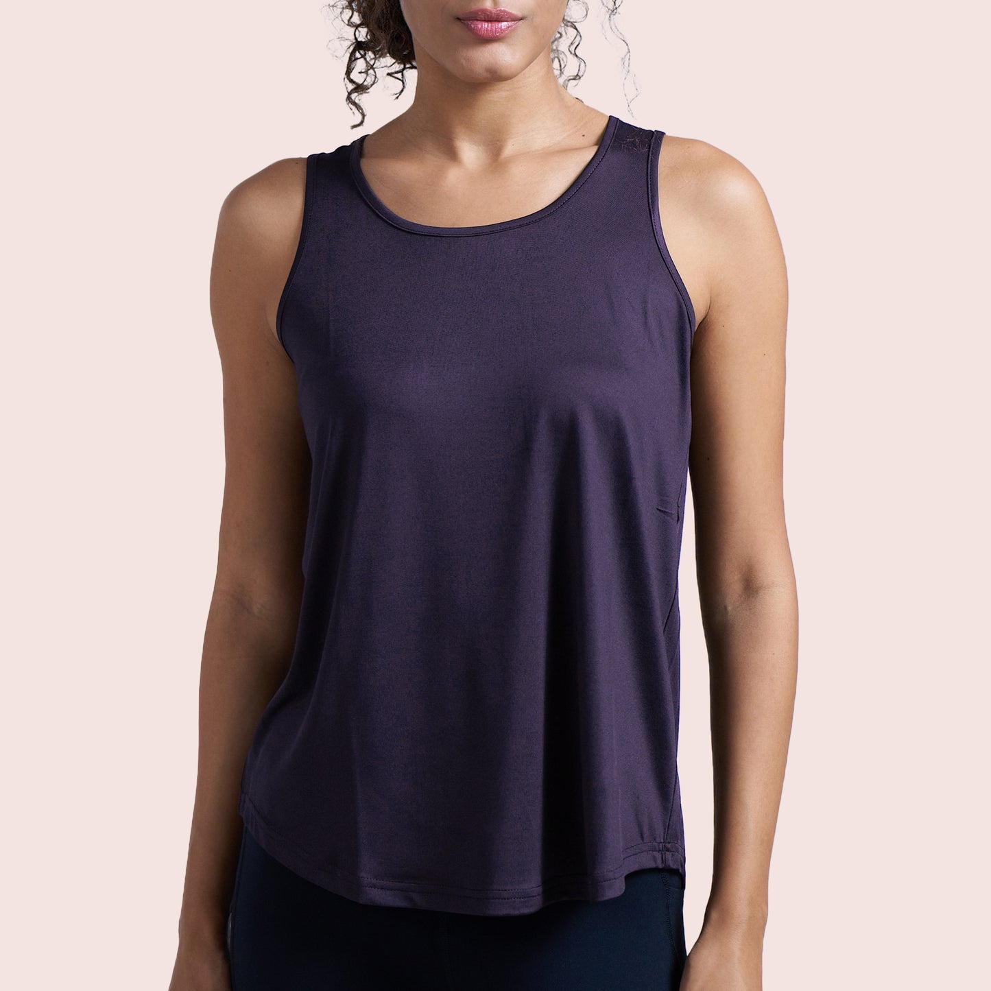 Munns & Mars Womens Activewear Boxpleated Tank Top for Women
