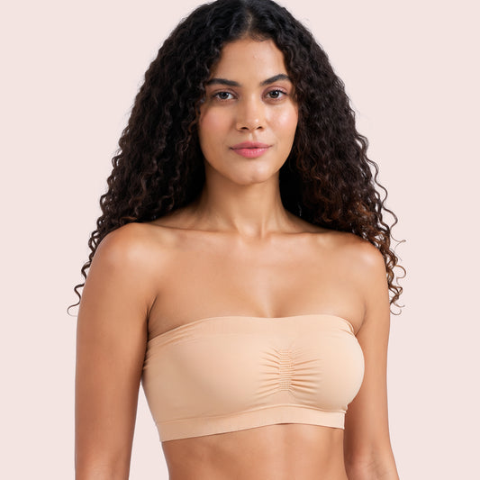 Munns & Mars Womens Seamless Non-Padded Tube Bra - Pack of 2