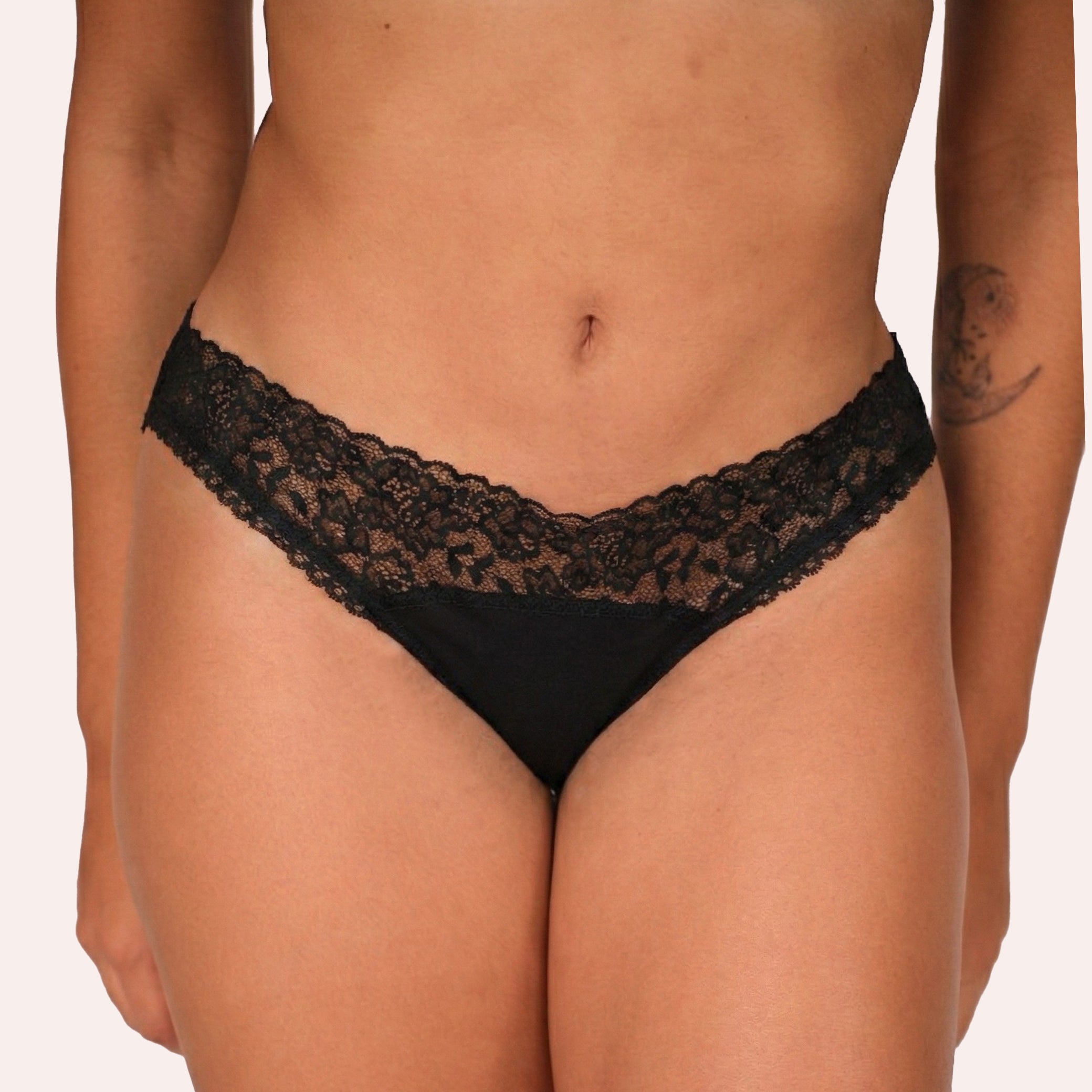 Mid Waist Bikini Panty with Lace (Pack of 5)