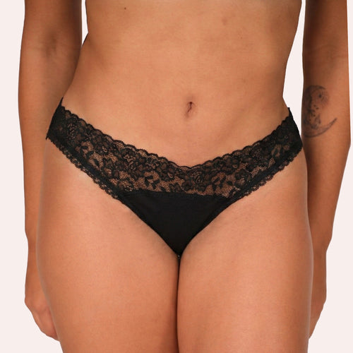 Mid Waist Bikini Panty with Lace (Pack of 5)