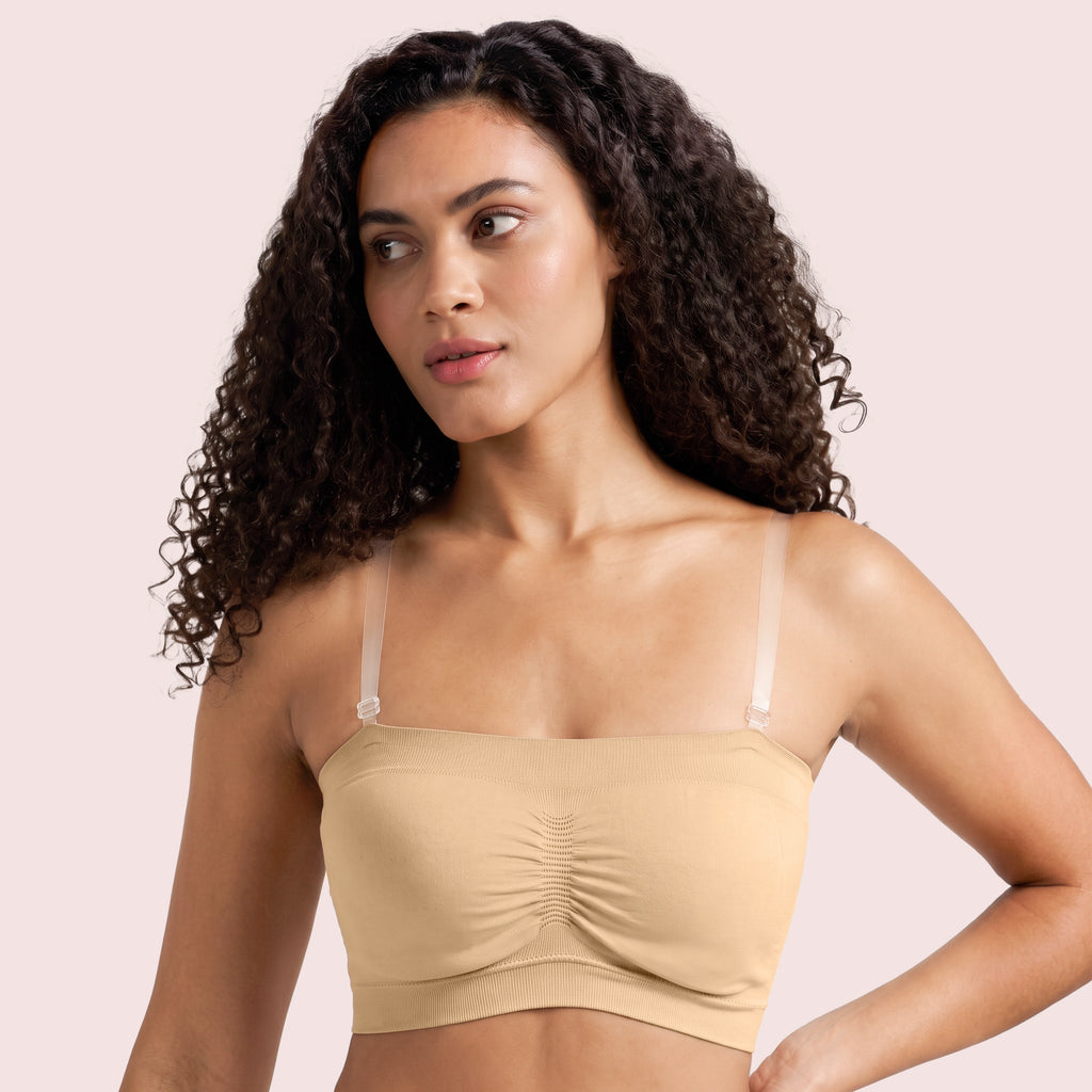 Munns & Mars Womens Seamless Non-Padded Tube Bra - Pack of 2