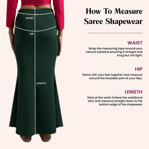 Munns & Mars Saree Shapewear Polyester Fish Cut - Green