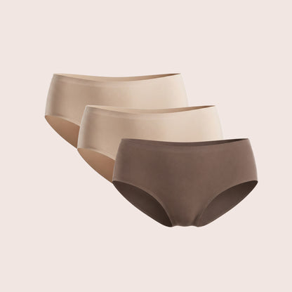Munns & Mars Womens  Seamless Bonded Hipster Panty - pack of 3