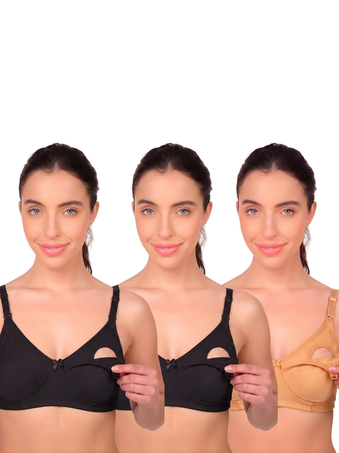 Munns & Mars Pack of 3 Womens Maternity Bra