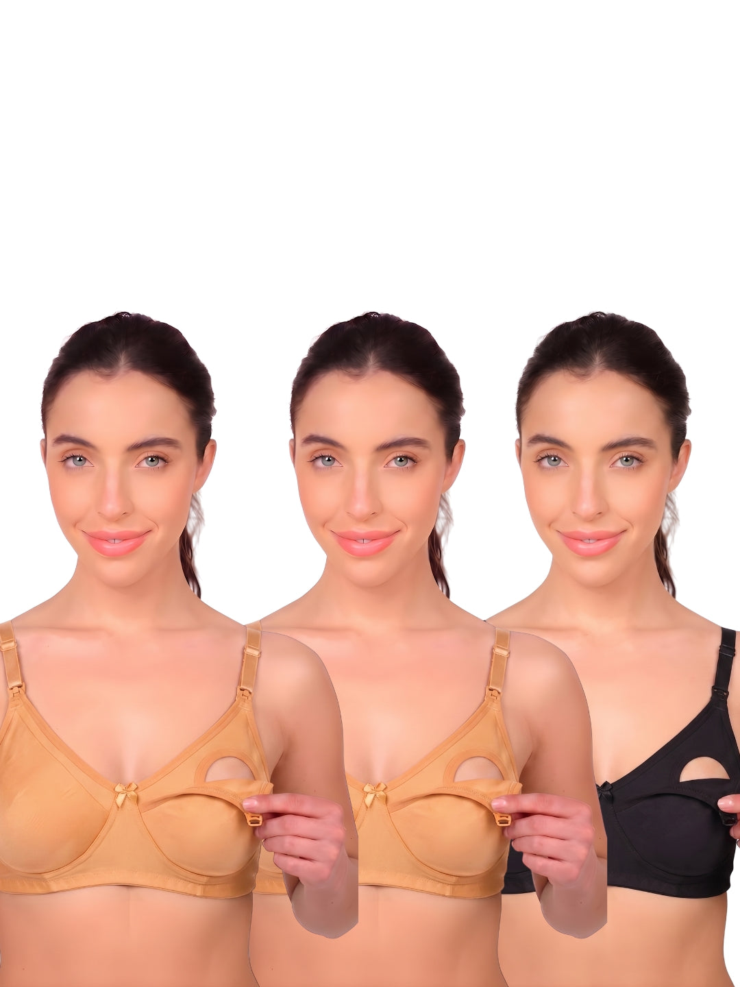 Munns & Mars Pack of 3 Womens Maternity Bra