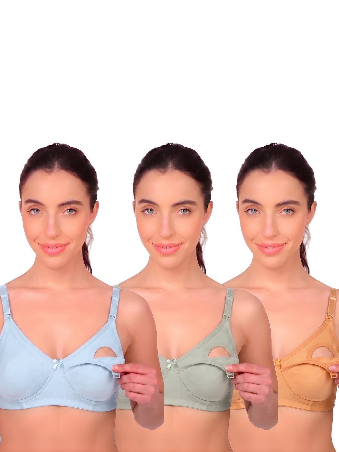 Munns & Mars Pack of 3 Womens Maternity Bra