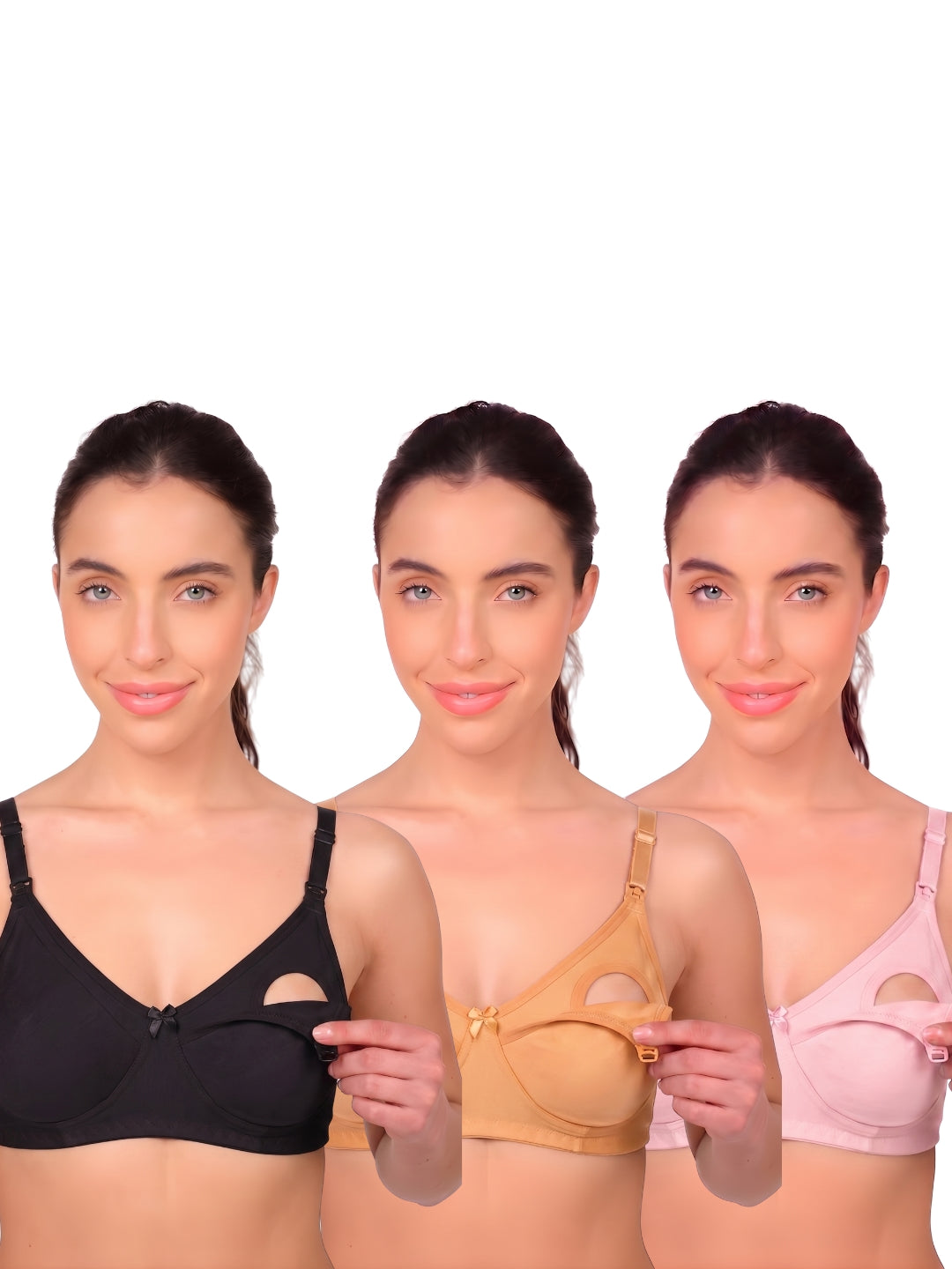 Munns & Mars Pack of 3 Womens Maternity Bra