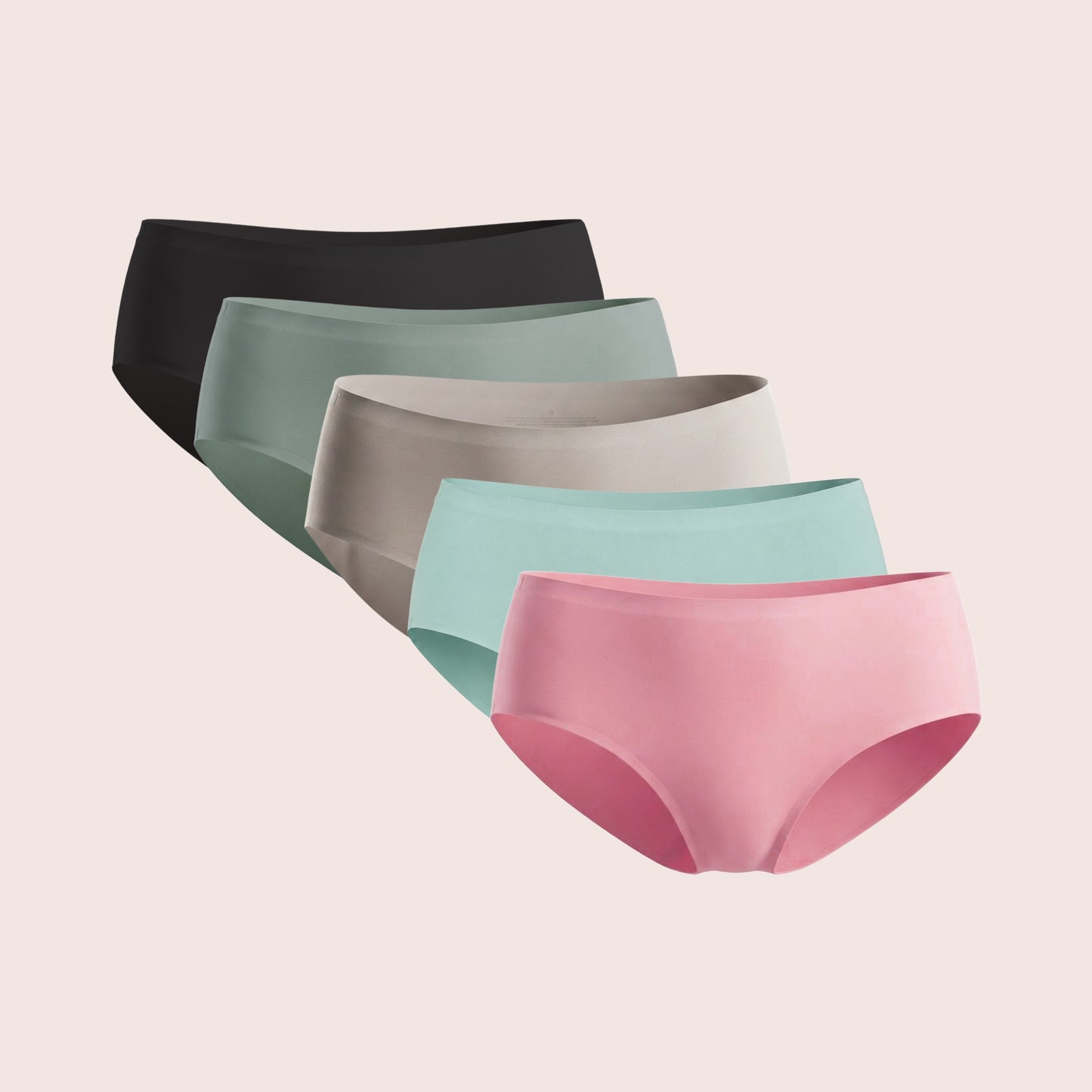 Munns & Mars Womens  Seamless Bonded Hipster Panty- Pack of 5