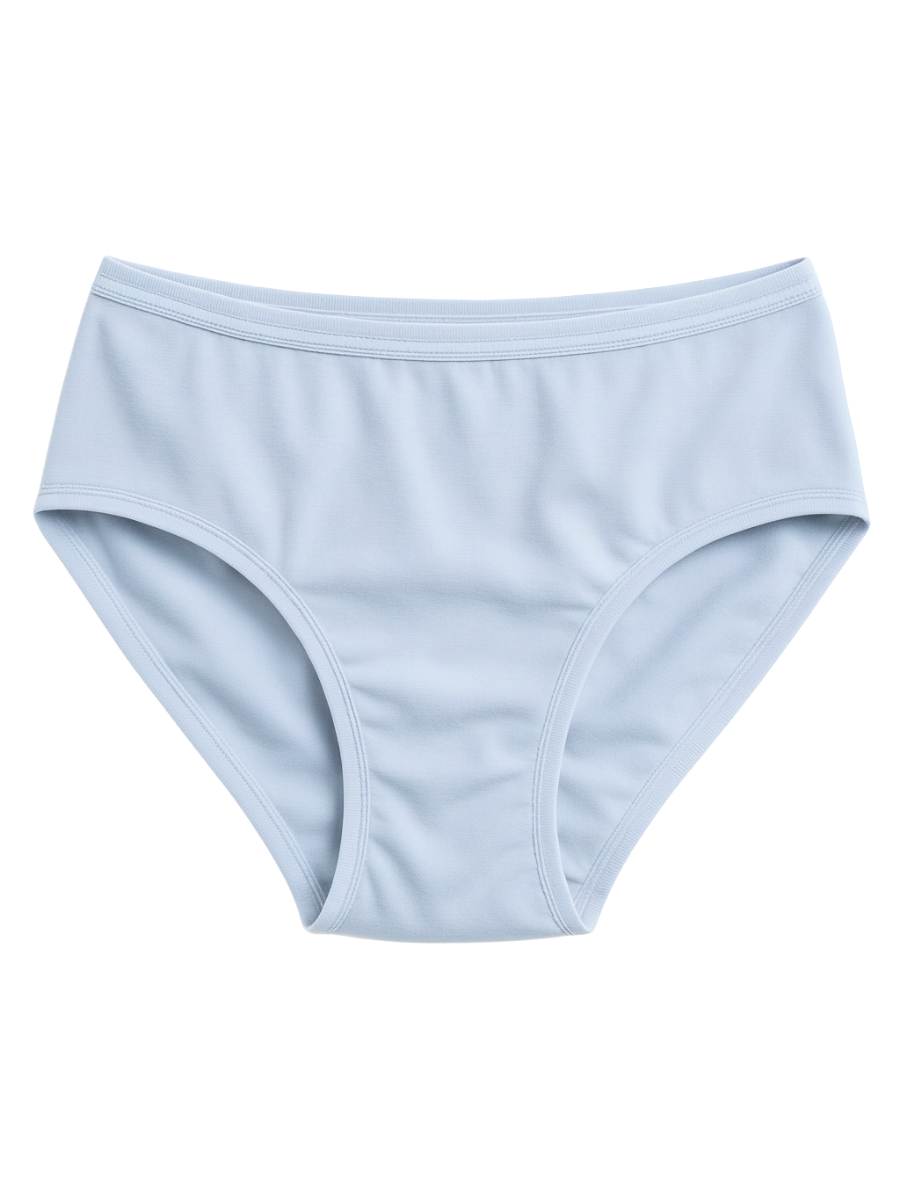 Light blue women's underwear on a white background