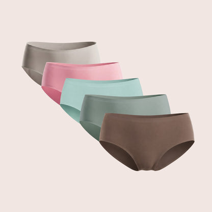 Munns & Mars Womens  Seamless Bonded Hipster Panty- Pack of 5