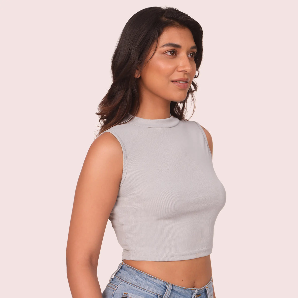 Casual Wear High Neck Active Tank Top