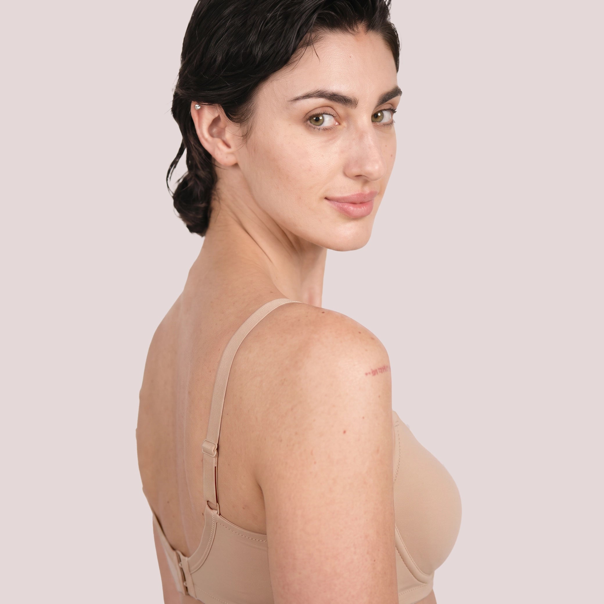 Munns & Mars Womens Cotton Lightly Padded T-Shirt Bra Plain and with Lace -  Pack of 2