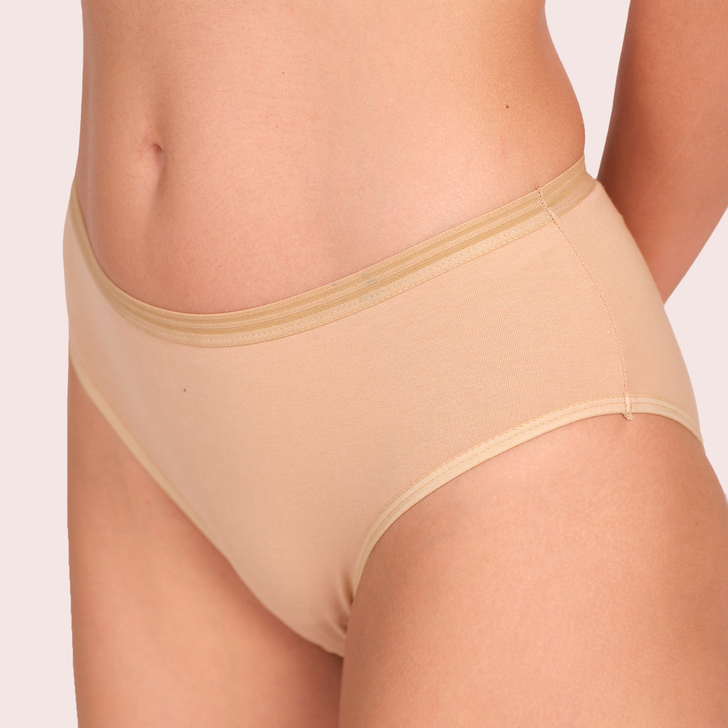 Munns & Mars Womens Cotton Mid Waist Hipster Panty Pack Of 5