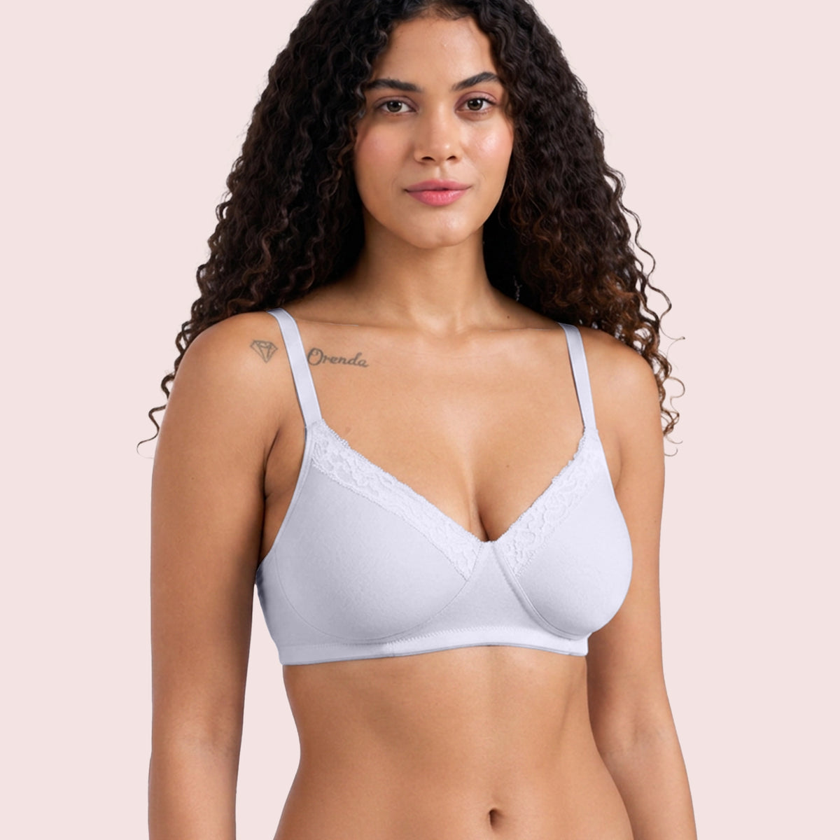 Cotton Lightly Padded Lace T-Shirt Bra