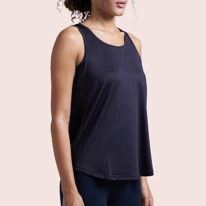 Munns & Mars Womens Activewear Boxpleated Tank Top for Women