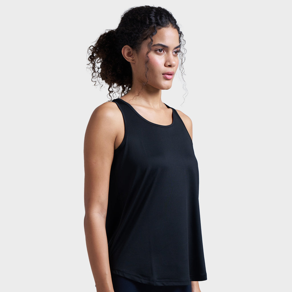 Munns & Mars Womens Activewear Boxpleated Tank Top for Women