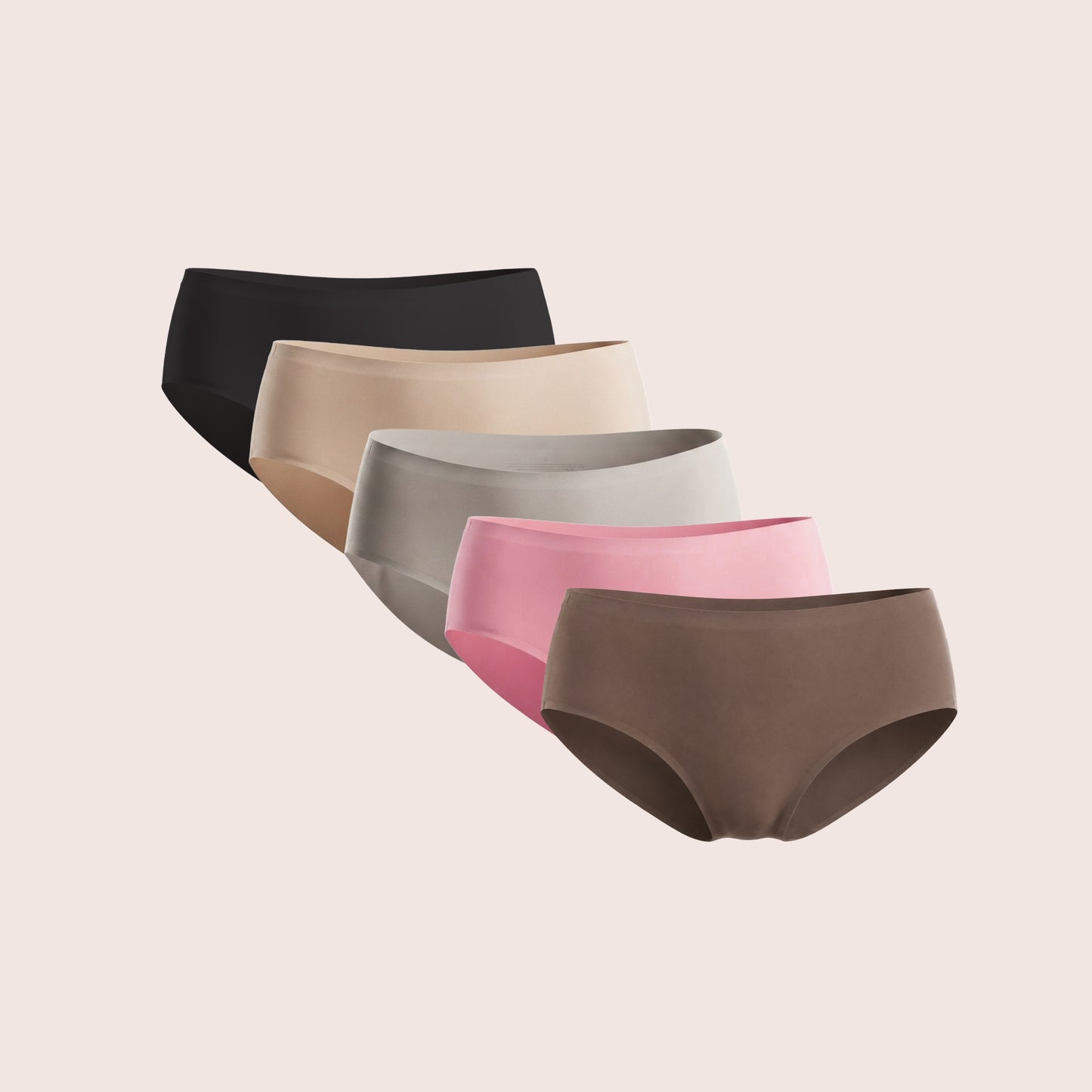 Munns & Mars Womens  Seamless Bonded Hipster Panty- Pack of 5