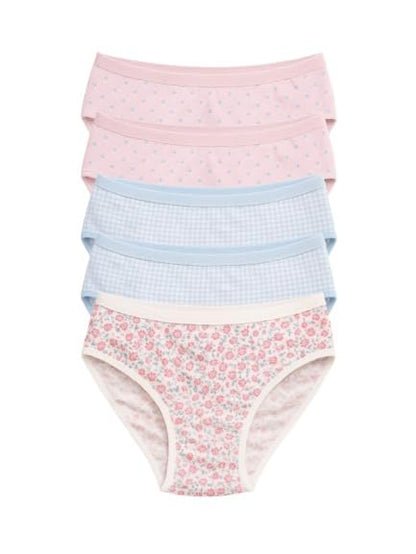 Mid Waist Cotton Hipster Panties (Pack of 5)