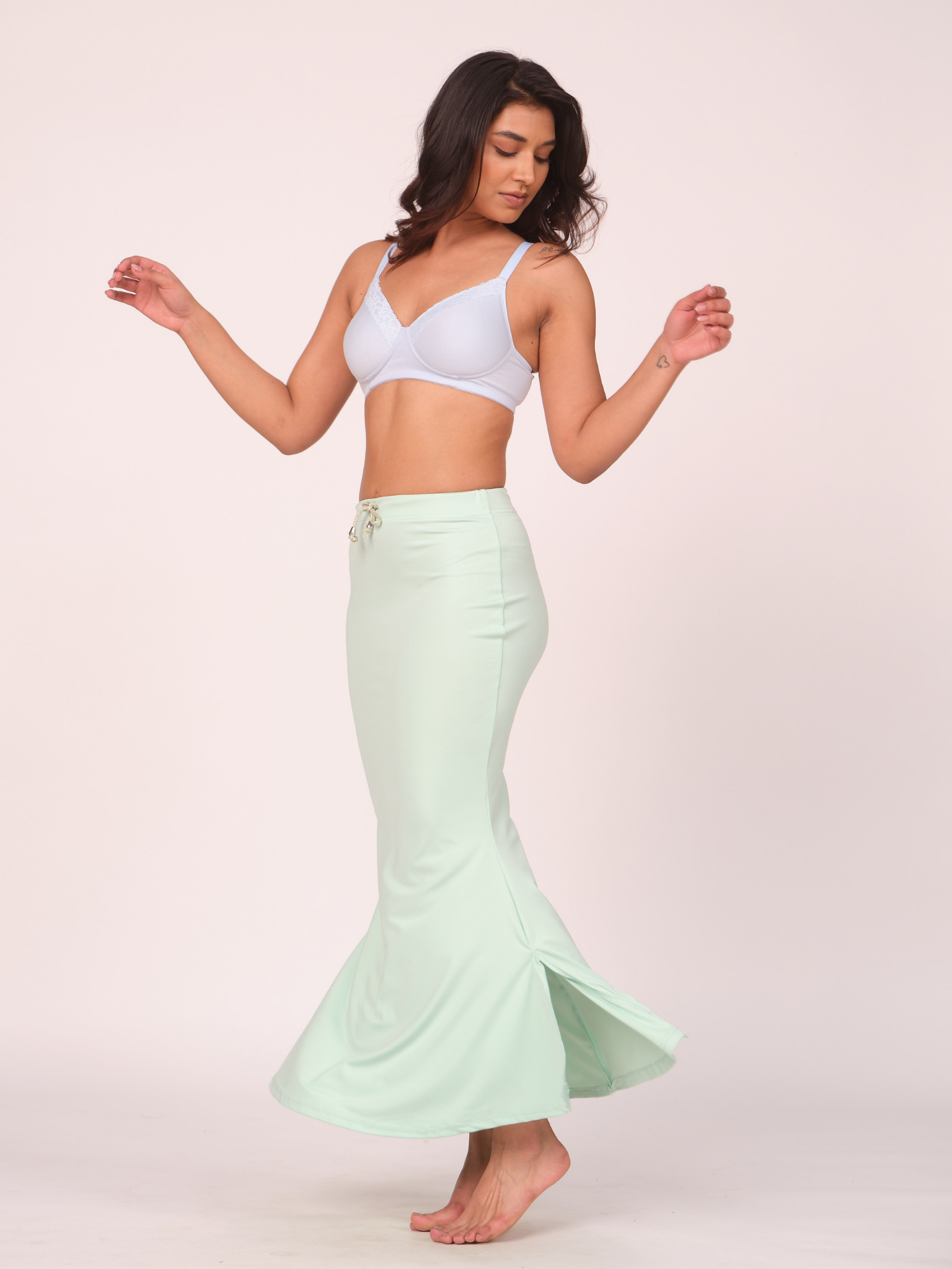 Munns & Mars Saree Shapewear Polyester Fish Cut - Mint Green