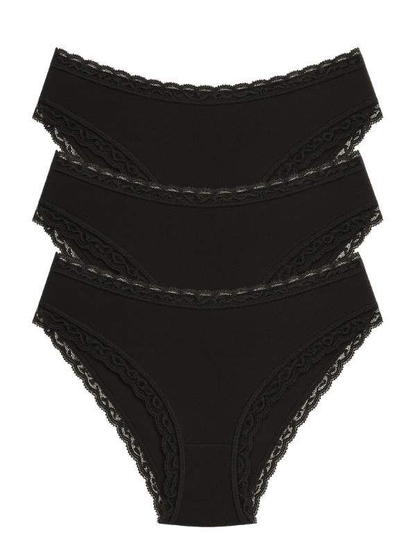 High Waist Bikini (With Lace) - Pack of 3