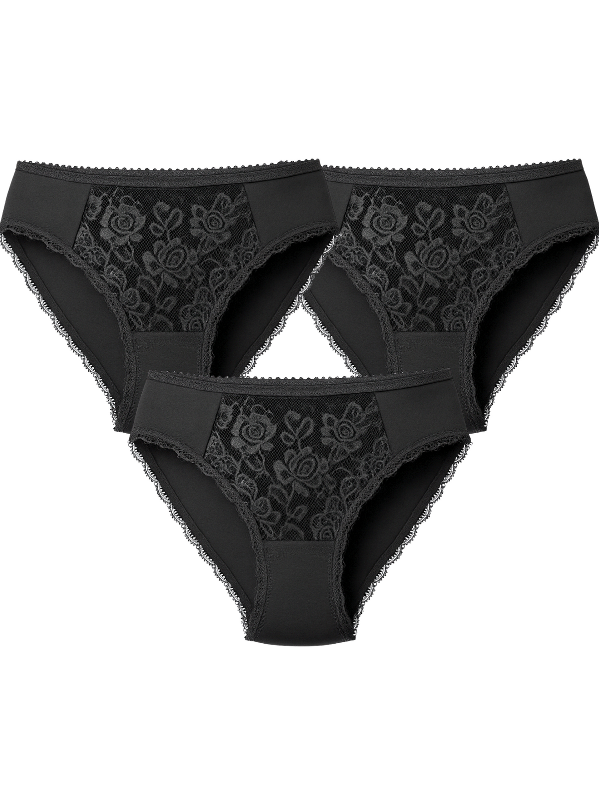 Low Waist Bikini Bundle Of 3 - ( 3 Black )