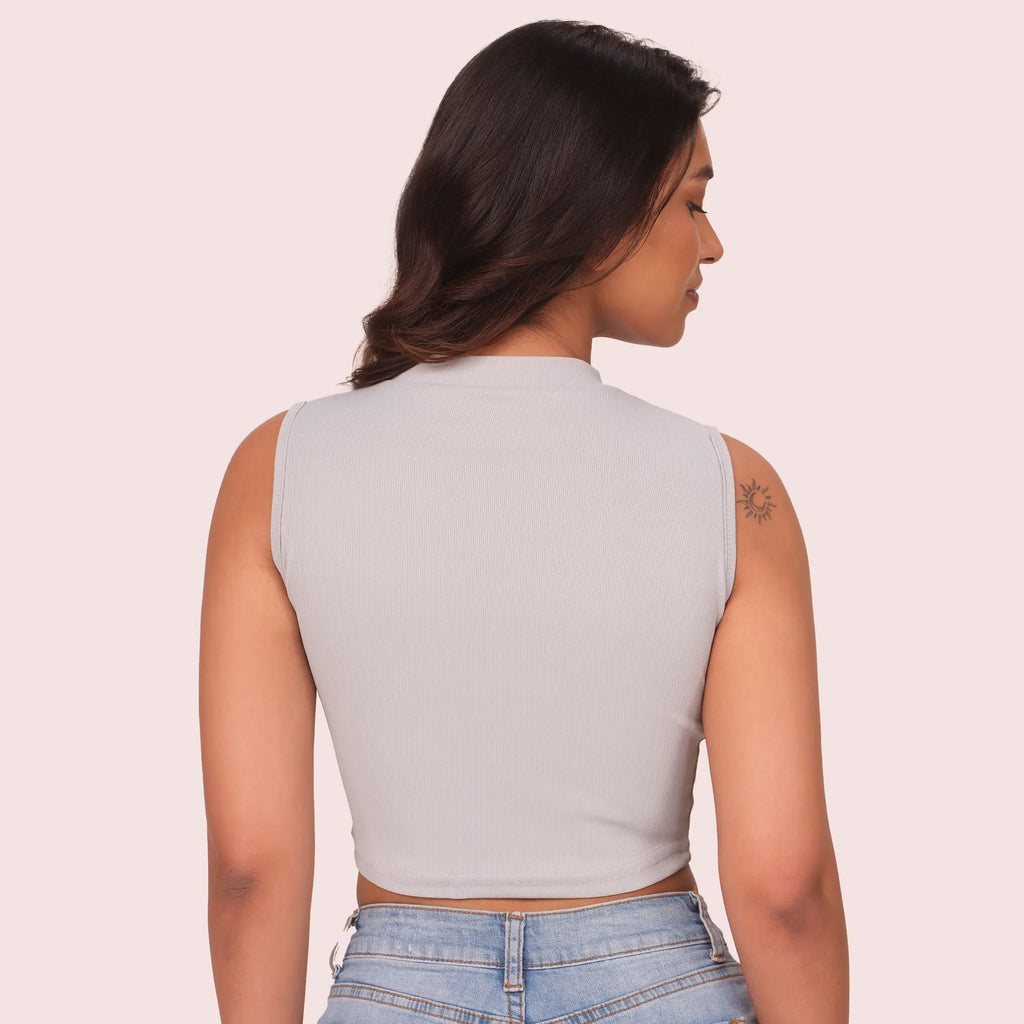 Casual Wear High Neck Active Tank Top