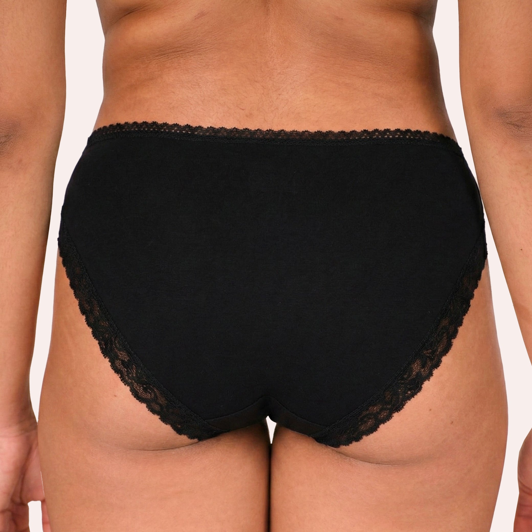 Mid Waist Bikini Panty with Lace (Pack of 5)