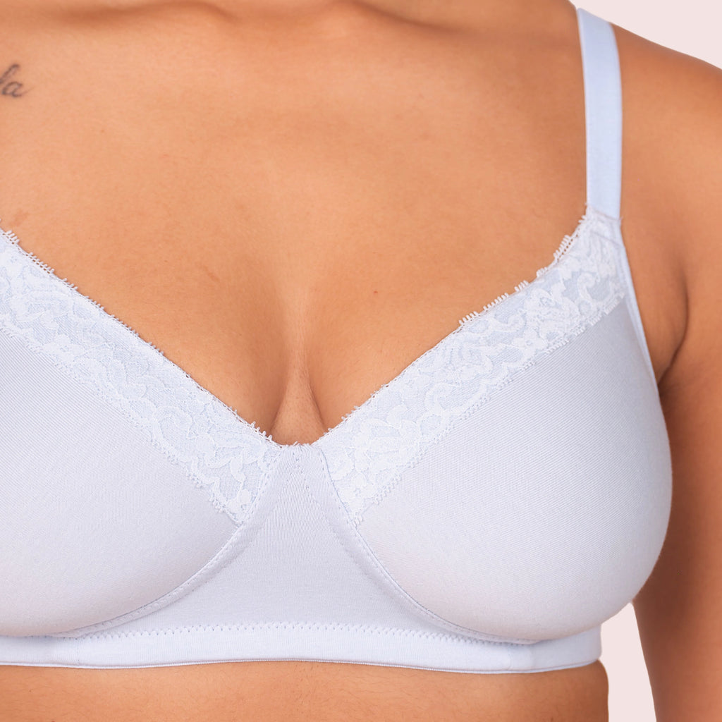 Cotton Lightly Padded Lace T-Shirt Bra