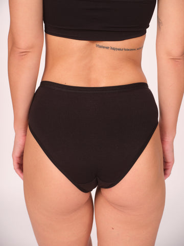 Mid Waist Hipster Panty With Outer Elastic Bundle Of 5 - (Baby Pink, Sky Blue, Ash Grey, Black & Beige)