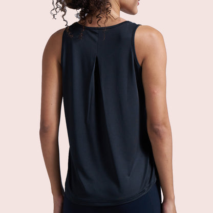 Munns & Mars Womens Activewear Boxpleated Tank Top for Women